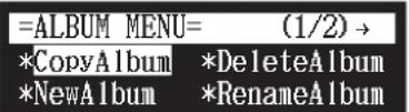 YAMAHA DC1E3 PE - Appuyez sur [FUNC.] dans l'écran de selection d'album. - 3