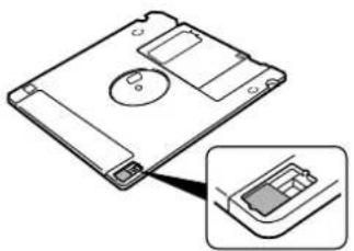 YAMAHA DC1E3 PE - ■Languette de protection contre l'effacement de disquette - 1