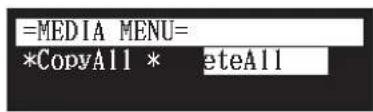 YAMAHA DC1E3 PE - Sélectionnez « DeleteAll » dans le menu de fonctions de support, puis appuyez sur [ENTER]. - 1