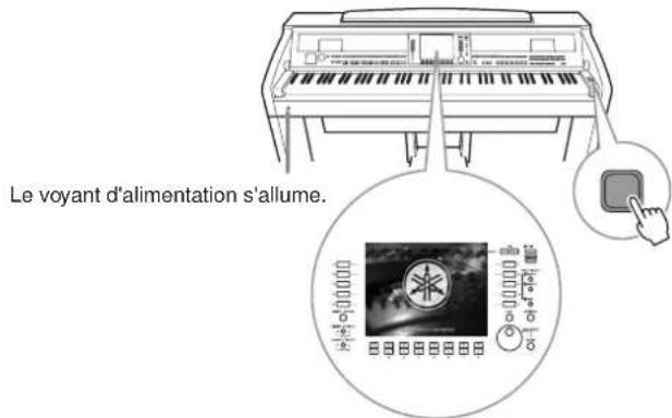 YAMAHA Clavinova CVP509PM - Mettez l'unité sous tension. - 1