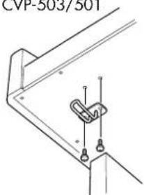 YAMAHA Clavinova CVP509PM - Utilisation du crochet de suspension pour casque - 2
