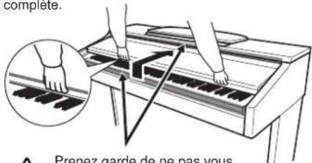 YAMAHA Clavinova CVP509PM - Ouvrez le couvercle du clavier. - 3