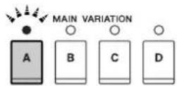 YAMAHA Clavinova CVP509PM - Modification de la variation de motifs (sections) durant la reproduction du style - 2