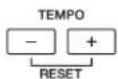 YAMAHA Clavinova CVP509PM - - Touches [-]/[+] de la section TEMPO - 1