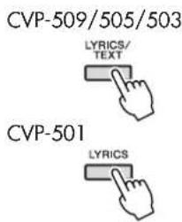 YAMAHA Clavinova CVP509PM - Affichage des paroles (texte) - 1