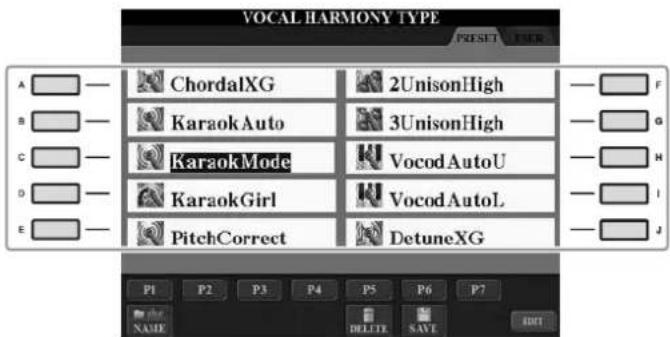 YAMAHA Clavinova CVP509PM - Appuyez sur les touches [6  ]/[7  ] pour activer les harmonies vocales (Vocal Harmony). - 2