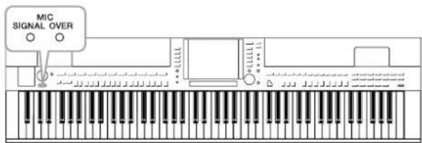 YAMAHA Clavinova CVP509PM - (Dans le cas d'un microphone disposant d'une source d'alimentation, mettez d'abord ce dernier sous tension.) Reglez le bouton [INPUT VOLUME] tout en chantant dans le microphone. - 1