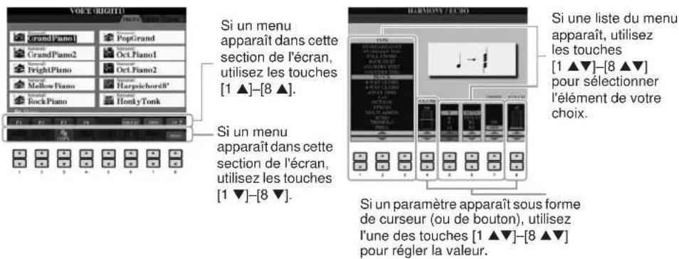 YAMAHA Clavinova CVP501PE - Touches [1 ▲▼]–[8 ▲▼] - 1