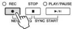 YAMAHA Clavinova CVP501PE - Appuyez sur la touche [REC] de SONG. - 1