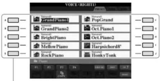YAMAHA Clavinova CVP501PE - Touches [A]–[J] - 1