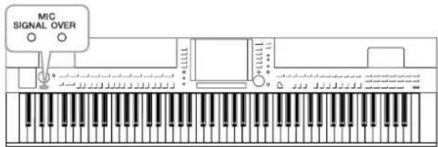 YAMAHA Clavinova CVP501PE - (Dans le cas d'un microphone disposant d'une source d'alimentation, mettez d'abord ce dernier sous tension.) Réglez le bouton [INPUT VOLUME] tout en chantant dans le microphone. - 1