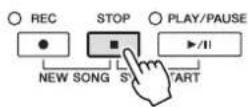 YAMAHA Clavinova CVP501PE - Appuyez sur la touche [STOP] de la section SONG pour interrompre l'enregistrement. - 1