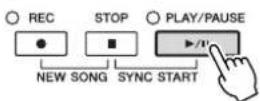 YAMAHA Clavinova CVP501PE - Interprétation à une main à l'aide des témoins lumineux - 3