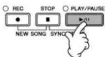 YAMAHA Clavinova CVP409GP - Ecoutez l'enregistrement de votre performance. Appuyez sur la touche SONG [PLAY/PAUSE] pour reproduire la performance que vous venez d'enregistrer. - 1