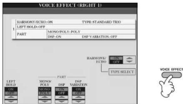 YAMAHA Clavinova CVP409GP - Ajout d'effets aux voix jouées au clavier - 2