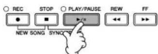 YAMAHA Clavinova CVP409GP - Ecoutez l'enregistrement de votre performance. Appuyez sur la touche SONG [PLAY/PAUSE] pour reproductive la performance enregistrée. - 1