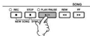 YAMAHA Clavinova CVP409GP - Appuyez sur la touche SONG [PLAY/PAUSE] pour démarrer la reproduction. - 1