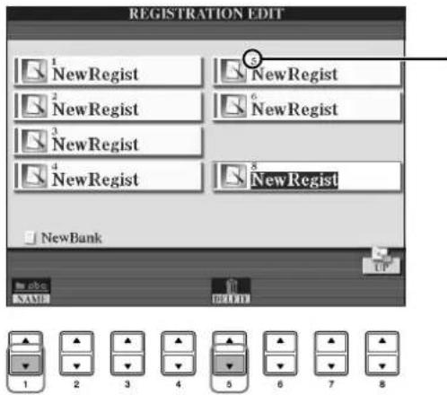 YAMAHA Clavinova CVP409GP - Suppression d'une configuration de panneau inutile et attribution d'un nom à une configuration de panneau - 1