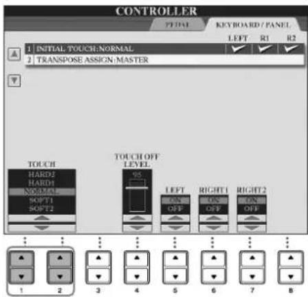 YAMAHA Clavinova CVP409GP - Réglage de la sensibilité au toucher du clavier - 1