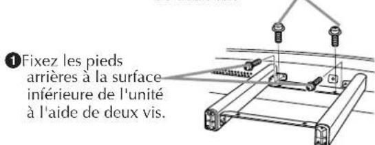YAMAHA Clavinova CVP409GP - Fixez le pied arrriere. - 1
