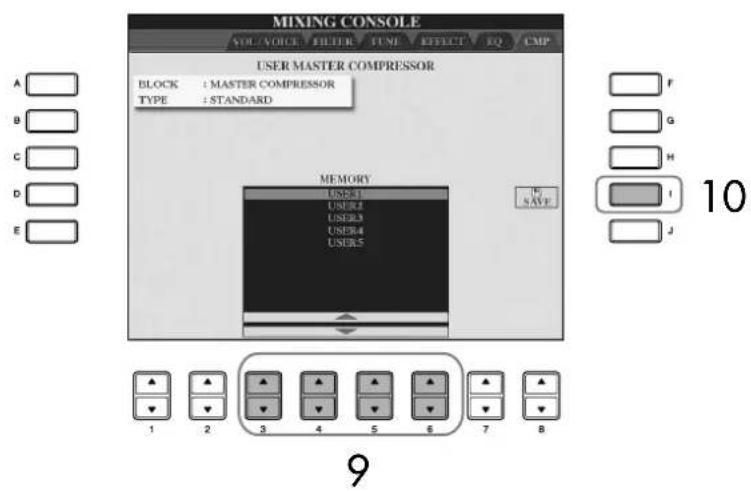 YAMAHA Clavinova CVP409GP - ■ Edition et sauvegarde du comprisseur principal selectionné - 2