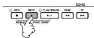 YAMAHA Clavinova CVP409GP - Appuyez sur la touche SONG [STOP] pour interrompre la reproduction. - 1