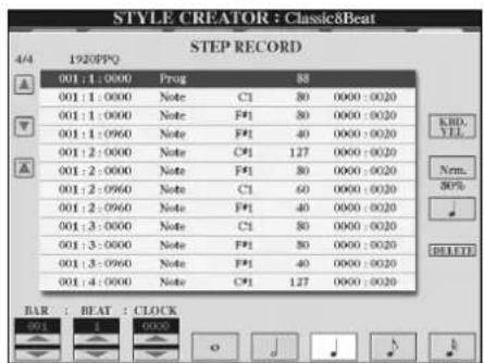 YAMAHA Clavinova CVP409GP - Enregistrement pas à pas (EDIT) - 2