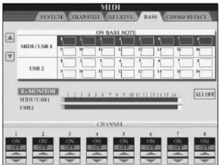YAMAHA Clavinova CVP409GP - Réglage du type d'accord pour la reproduction de style via la réception MIDI - 1