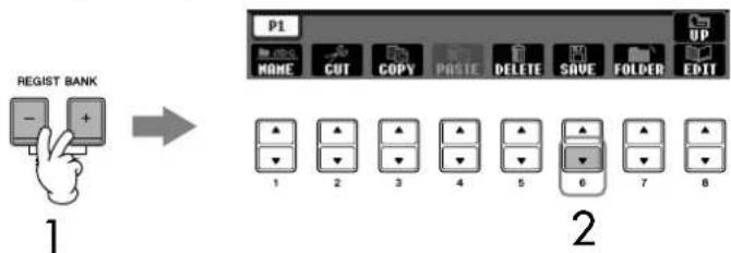 YAMAHA Clavinova CVP403PE - Sauvegarde des configurations de panneau enregistrées - 2