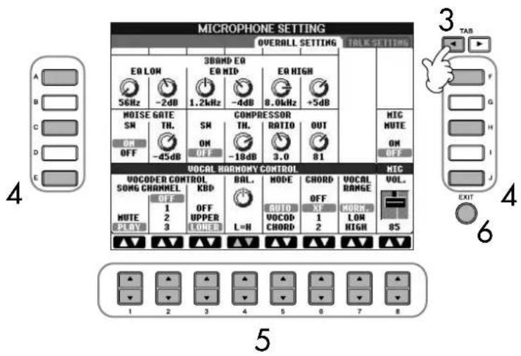 YAMAHA Clavinova CVP403PE - Réglage du son du microphone et de l'harmonie - 2