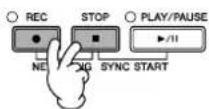 YAMAHA Clavinova CVP403PE - Appuyez simultanément sur les touches SONG [REC] et SONG [STOP]. Un morceau vierge (« New Song ») est appelé pour l'enregistrement. Sélectionnez les voix pour l'enregistrement des parties du clavier (RIGHT 1, RIGHT 2 et/ou LEFT) (page 32, page 81, page 82). Sélectionnez également un style pour l'enregistrement, si nécessaire (page 45). - 1