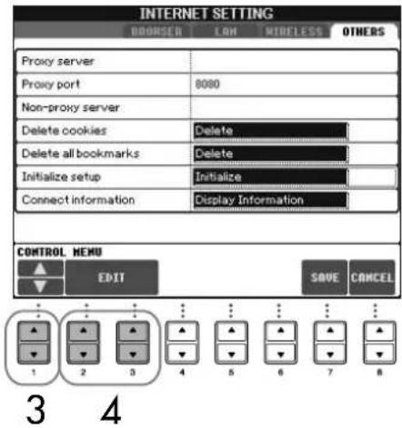 YAMAHA Clavinova CVP403PE - Initialisation des paramètres Internet - 1