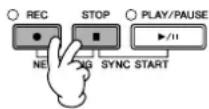 YAMAHA Clavinova CVP403PE - Appuyez simultanément sur les touches SONG [REC] et SONG [STOP]. - 1
