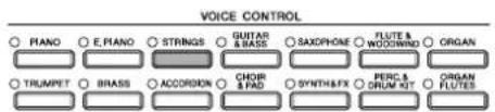 YAMAHA Clavinova CVP403PE - Appuyez sur l'une des touches de selection de la catégorie VOICE pour sélectionner une catégorie de voix et appeler I'écran Voice Selection. - 1