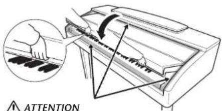 YAMAHA Clavinova CVP403PE - Fermetre du protège-clavier - 1