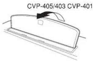YAMAHA Clavinova CVP403PE - Pour soulever le pupitre : - 1