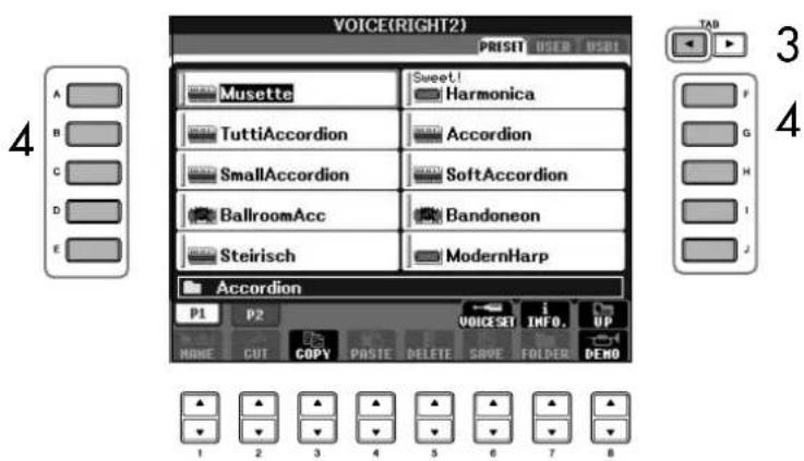 YAMAHA Clavinova CVP403PE - Reproduction simultanée de deux voix (parties Right 1 et 2) - 3
