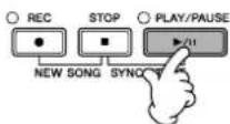 YAMAHA Clavinova CVP405PE - Ecoutez l'enregistrement de votre performance. Appuyez sur la touche SONG [PLAY/PAUSE] pour reproduire la performance que vous venez d'enregistrer. - 1