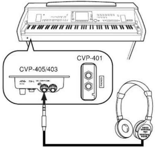 YAMAHA Clavinova CVP405PE - Utilisation d'un casque - 1