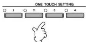 YAMAHA Clavinova CVP405PE - Adaptation des réglages de panneau au style sélectionné (One Touch Setting) - 1
