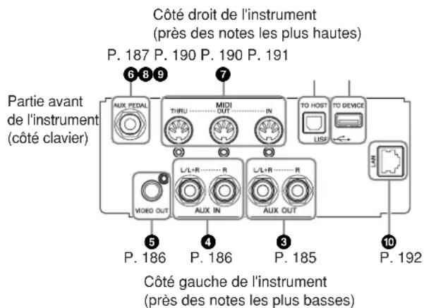 YAMAHA Clavinova CVP405PE - Connexion d'un microphone ou d'une guitare (2) prise [MIC./LINE IN]) (CVP-405/403) - 1