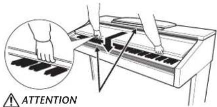 YAMAHA Clavinova CVP405PE - Fermetre du protège-clavier - 2