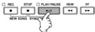 YAMAHA Clavinova CVP405PE - Ecoutez l'enregistrement de votre performance. Appuyez sur la touche SONG [PLAY/PAUSE] pour reproductive la performance enregistrée. - 1