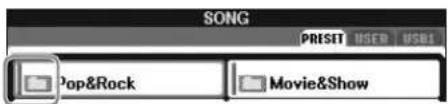 YAMAHA Clavinova CVP405PE - Fonctionnement de l'écran File Selection - 2