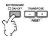 YAMAHA Clavinova CVP405PE - Utilisation du métronome - 1