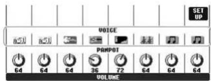 YAMAHA Clavinova CVP405PE - Si vous ne savez pas de quel canal vous doivent augmenter le volume : - 1