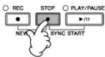 YAMAHA Clavinova CVP405PE - Appuyez sur la touche SONG [STOP] pour interrompre l'enregistrement. - 1