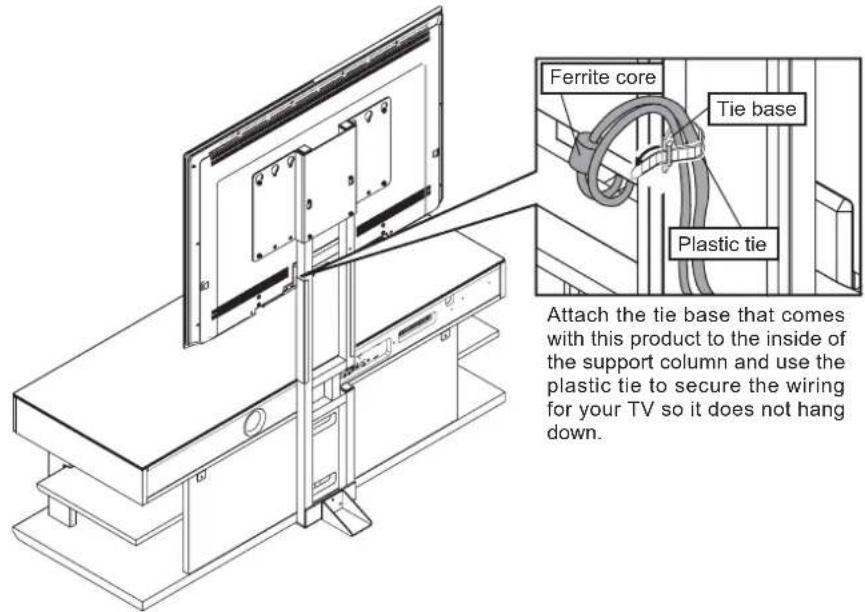YAMAHA YTSV1100 - When using only the TV mounting bracket - 15