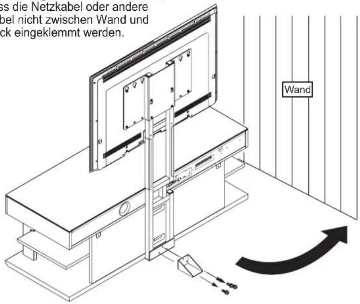 YAMAHA YTSV1100 - ■Bei Verwendung von TV-Halterung + Halterungsadapter - 4