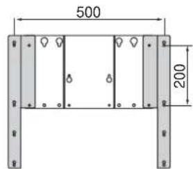 YAMAHA YTSV1100 - - Posizionamento dell'adattatore di montaggio con il supporto di montaggio teilevisore - 1